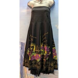 Anthropologie Basil & Maude Embellished Paris Dress SZ 10 Convertible To Skirt